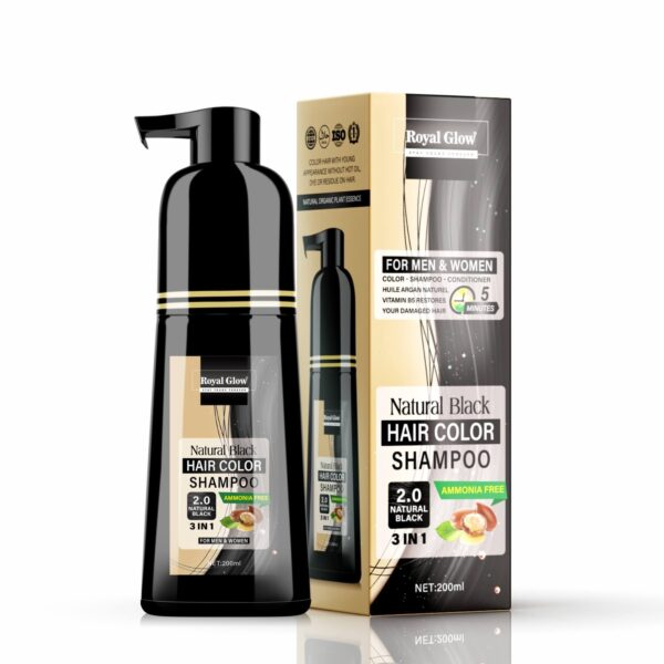 Royal Glow Hair Colour Shampoo 200ml – Instant Grey Coverage