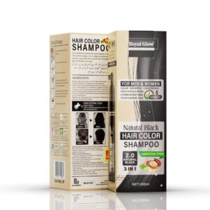 Applying Royal Glow Hair Colour Shampoo – Fast Grey Hair Solution