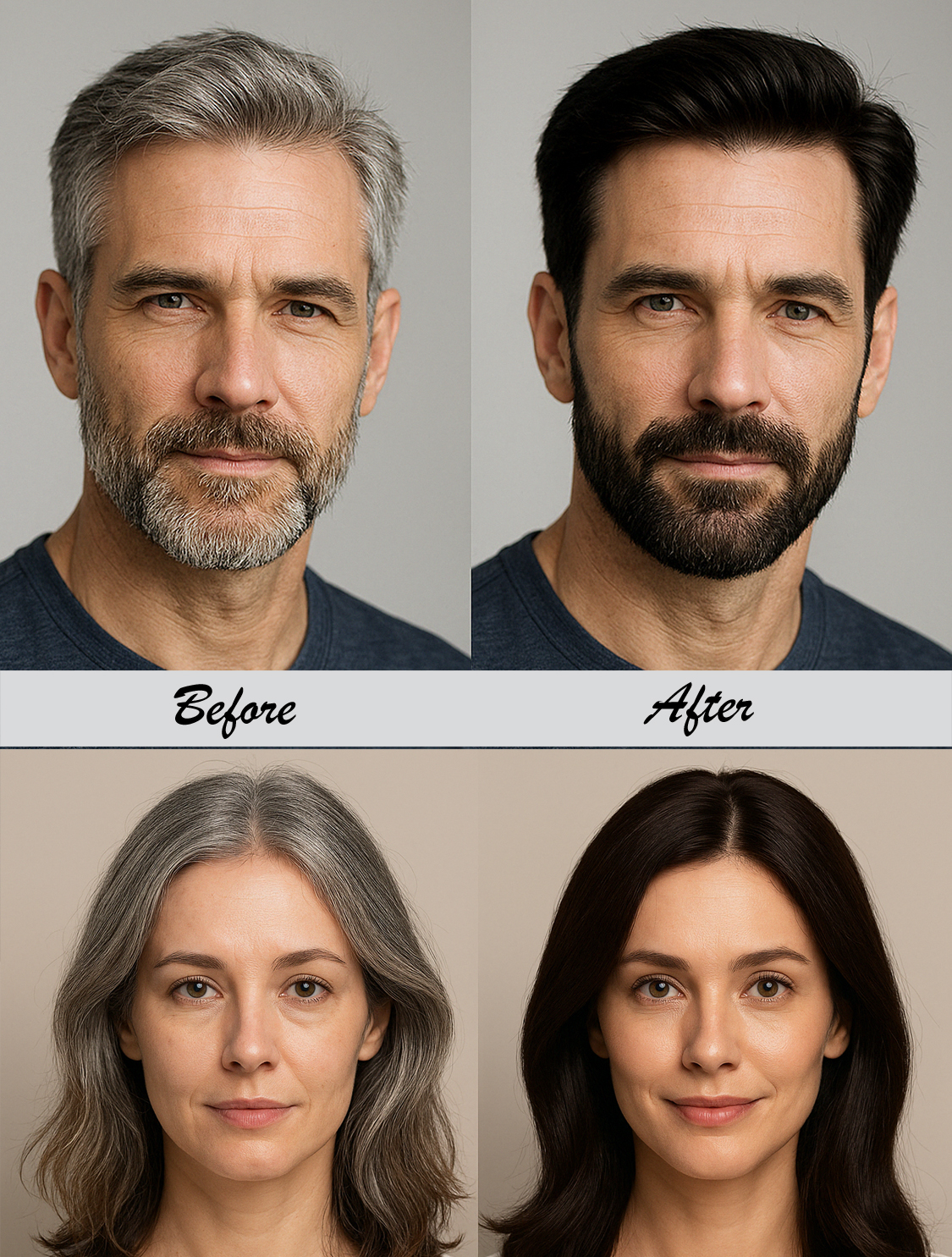 Royal Glow before and after hair colour
