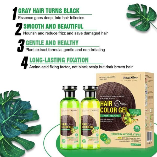 Royal Glow Permanent Hair Colour Gel – Long Lasting Grey Coverage – Professional Hair Dye UK